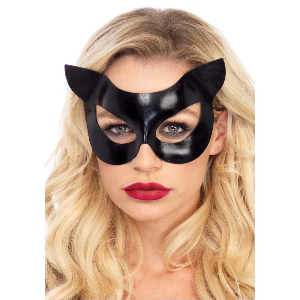 Leg Avenue - Vinyl Cat Maske - Schwarz